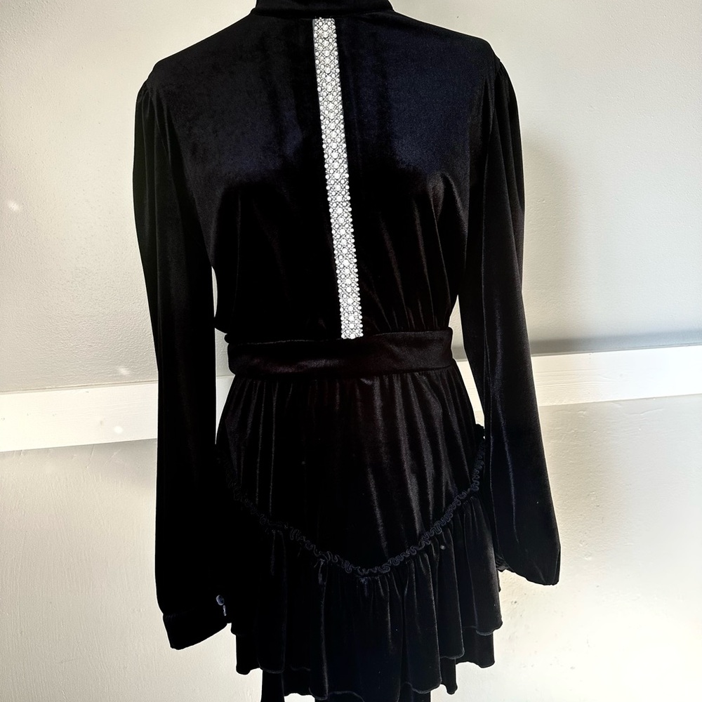 Elegant Black Velvet Dress